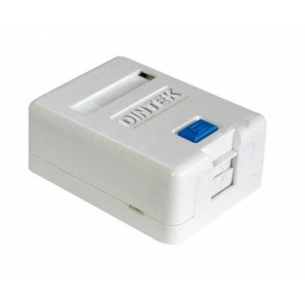 Surface Mount 1 Port Box with Spring Shutter ( For Cat.5e & Cat.6 K/Jack)
