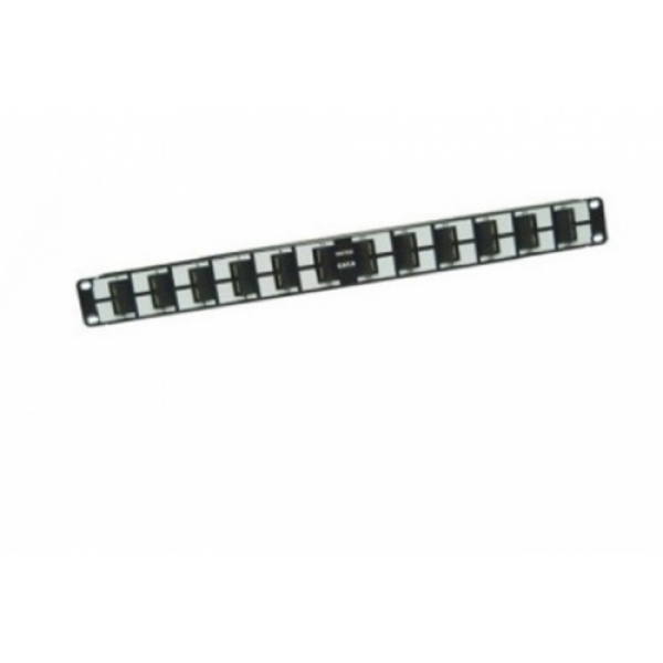 Patch Panel Cat.6 19" 45, 24 Ports, 1U , Angle type                  