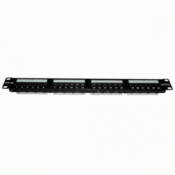 Patch Panel Cat.5e 19", 24 Ports, 1U , w/o shutter ( New Module Type 6-in-1 )