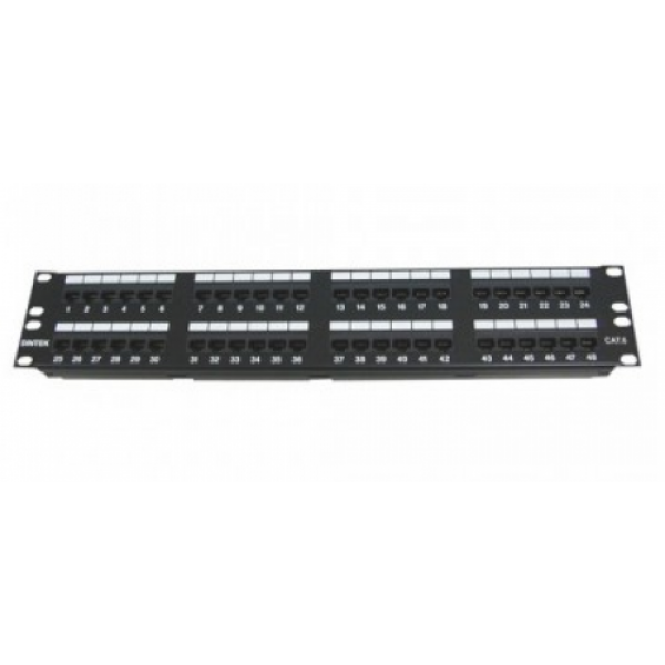 Patch Panel Cat.6 19", 48 Ports, 2U , w/o shutter  
