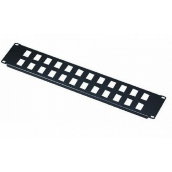 Patch Panel 19" 1U 24 Port UTP Modular Blank Panel ( for Cat.5e & Cat.6, Cat.6A  E or F-Jack )    